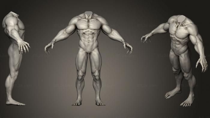 Figurines heroes, monsters and demons (Body Sculpt 16, STKM_0709) 3D models for cnc